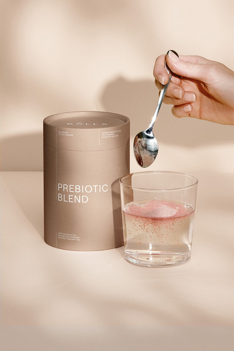 Prebiotic Blend with glass